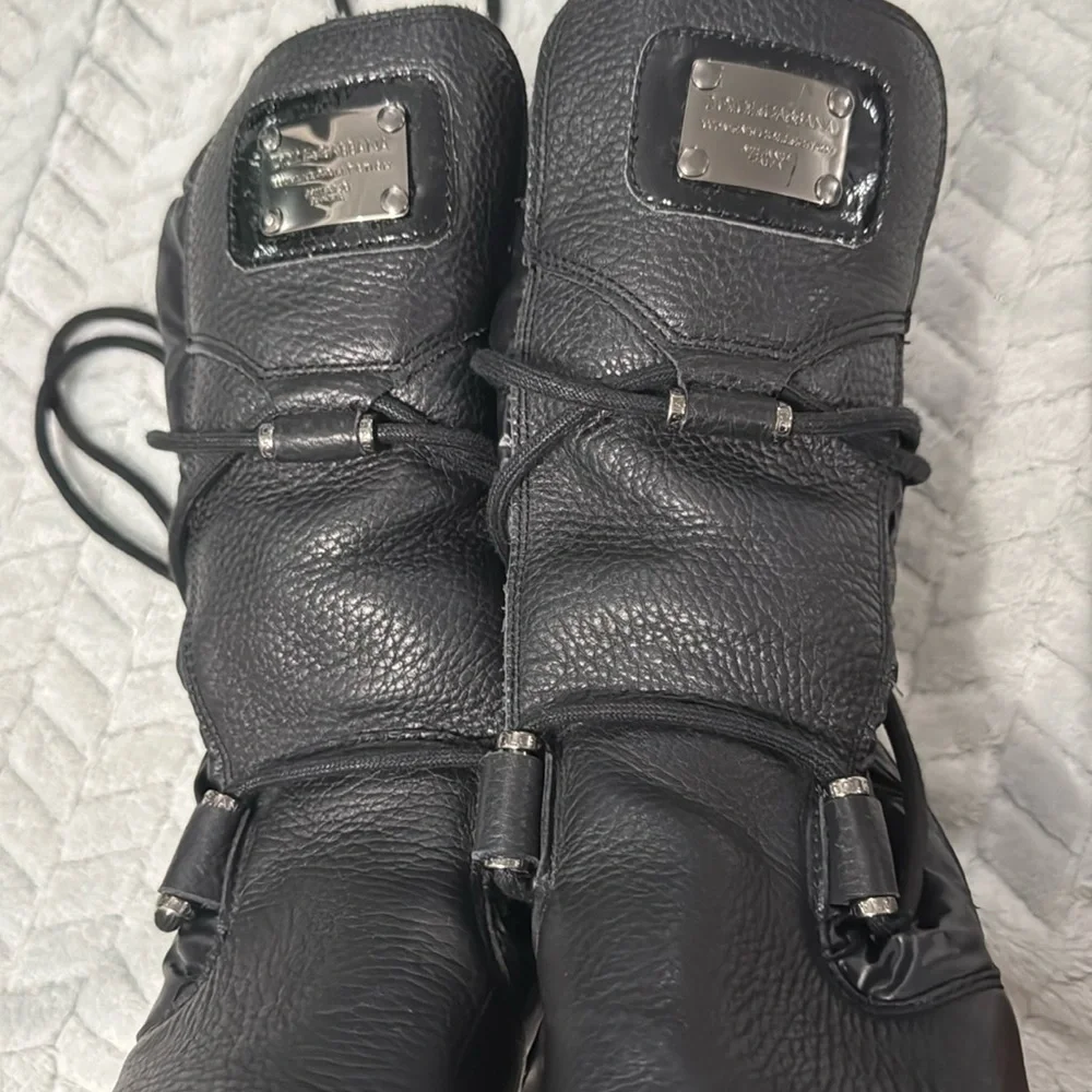 Dolce & Gabbana Black Leather Women's Boots Sz 36